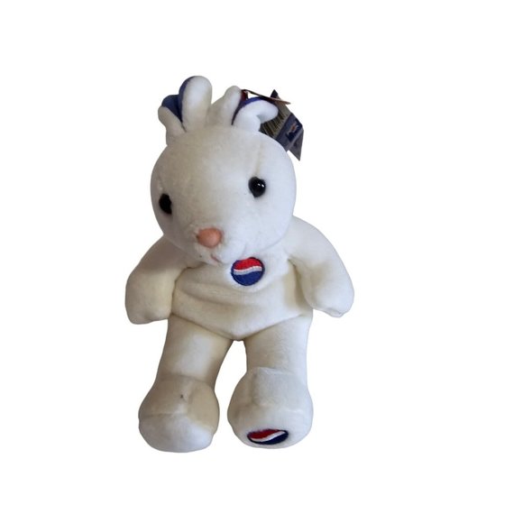 RARE Limited Edition Pepsi-Cola Bean Bunny, 100th Anniversary White Bunny #16129 - Picture 1 of 4